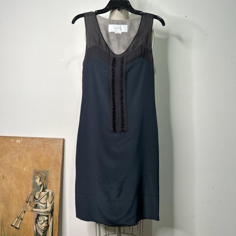 Hanni Y Black and Navy Silk Dress